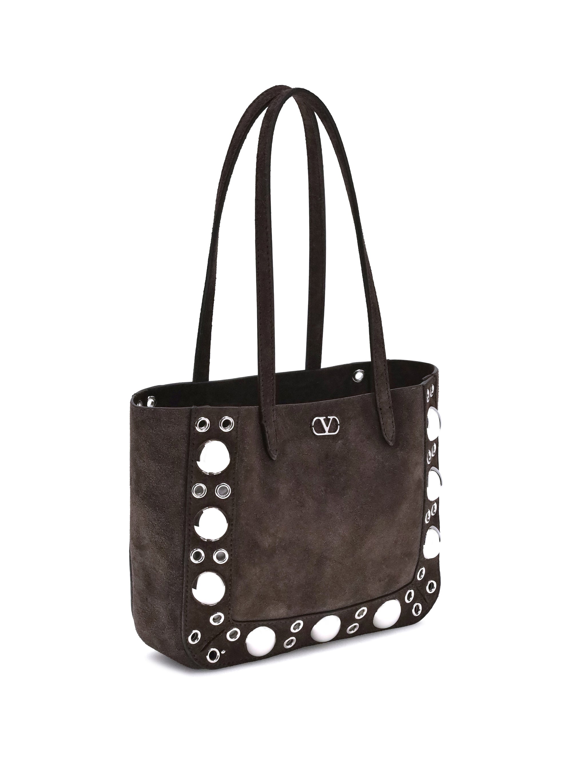 VALENTINO GARAVANI OS suede nellcôte tote bag