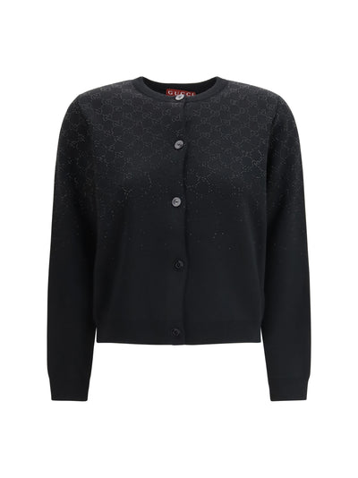 long-sleeve crew-neck cardigan