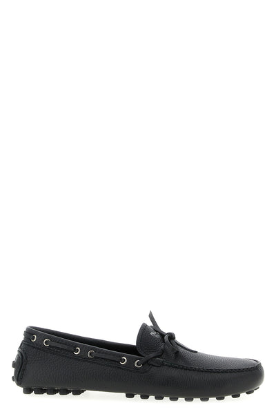 hammered leather loafers