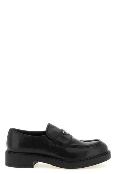 prada chocolate loafers