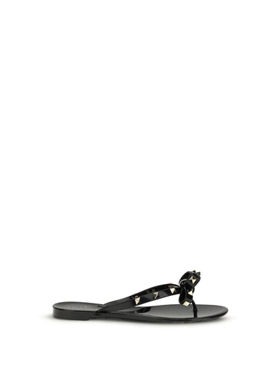 rockstud flip-flop sandals in pvc