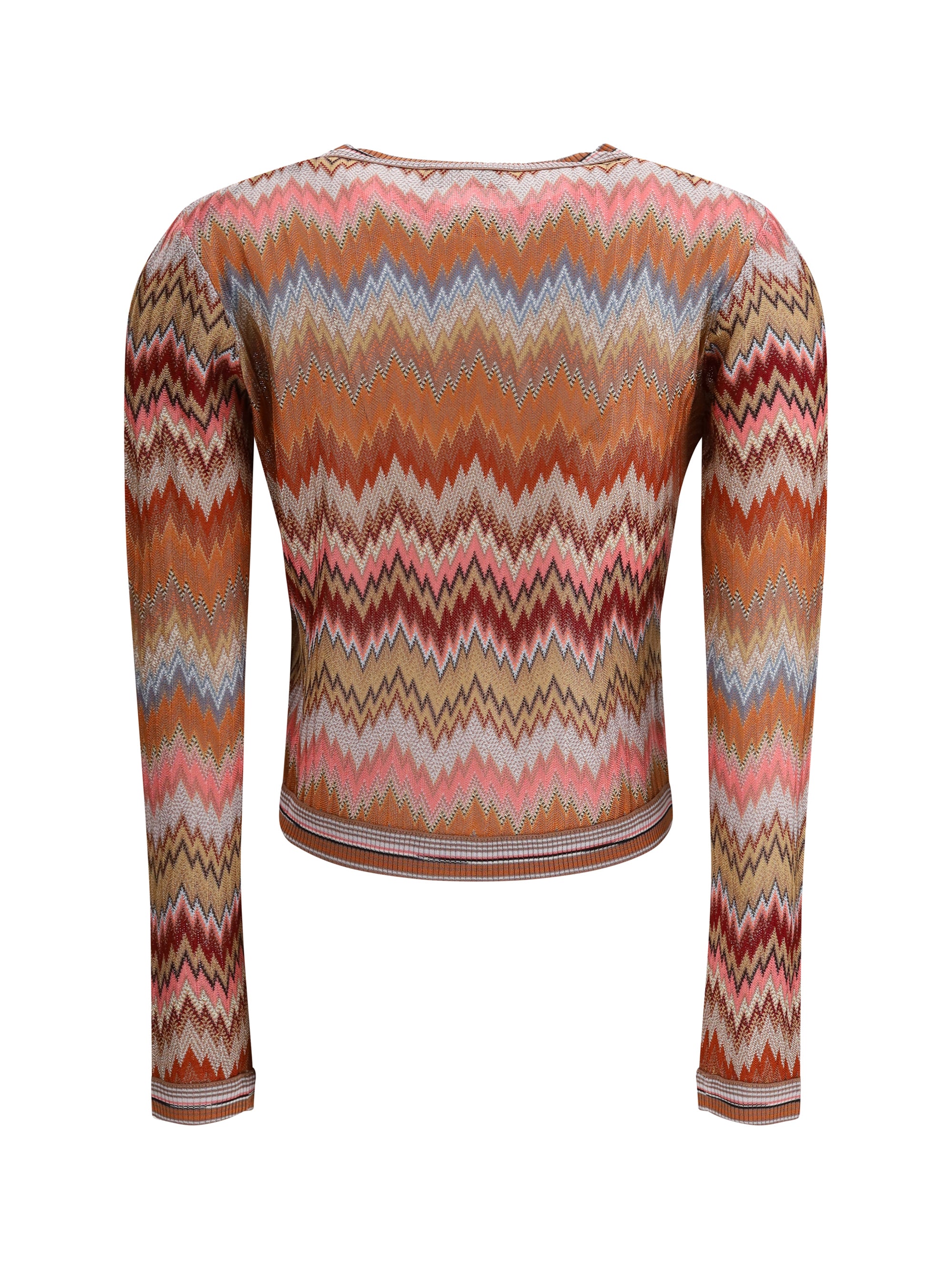 MISSONI 42 viscose cardigan with snake chevron motif