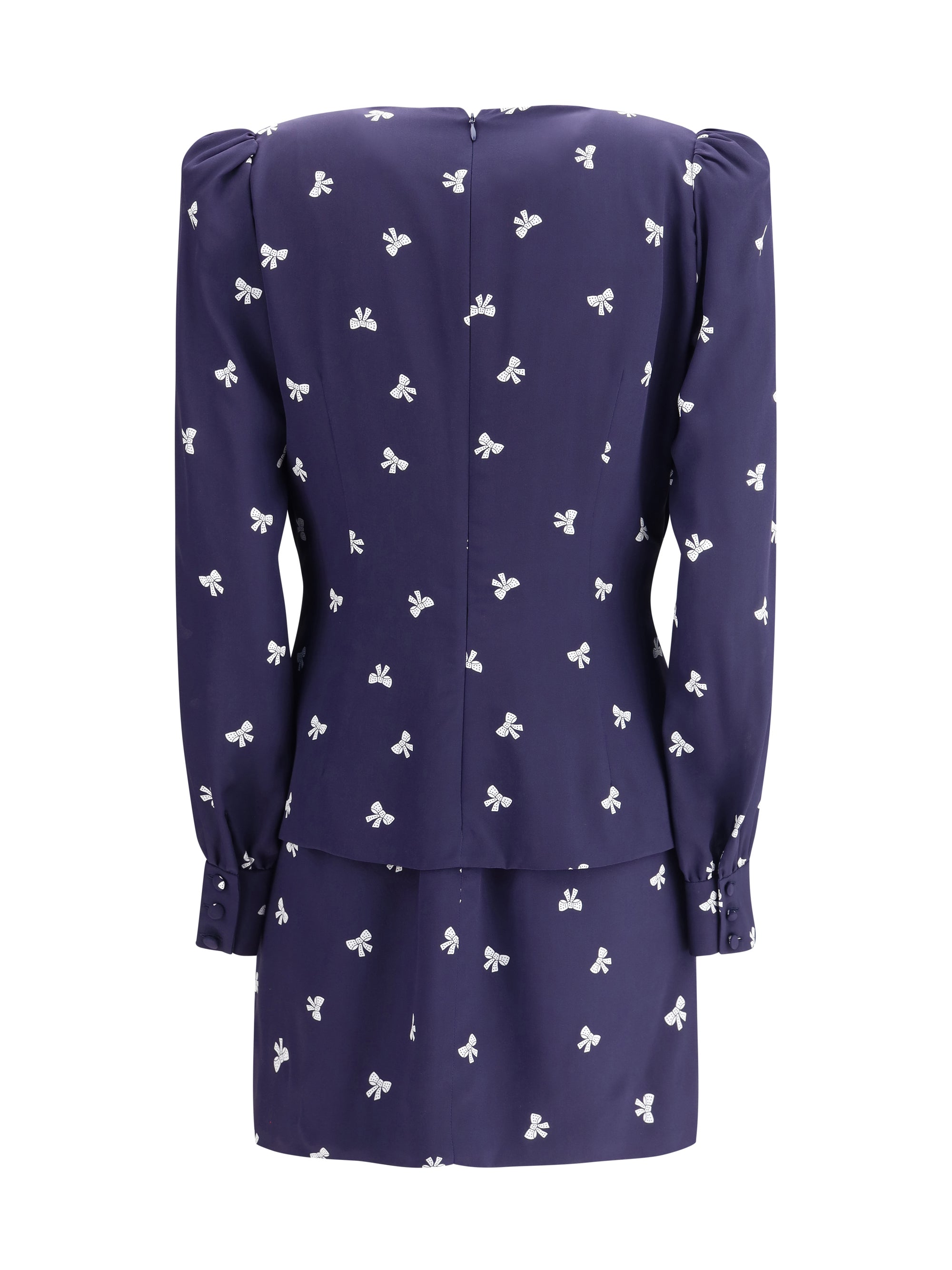 ALESSANDRA RICH 42 bow patterned short dress