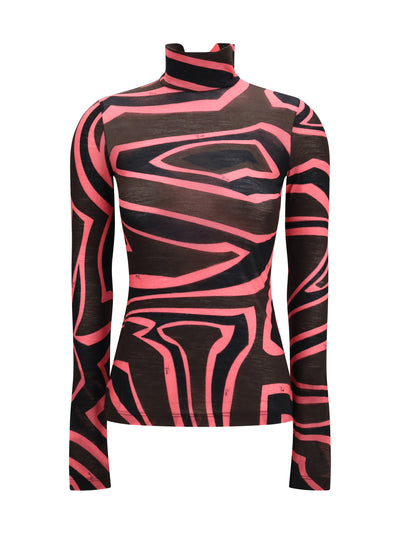 fiammato wool jersey top