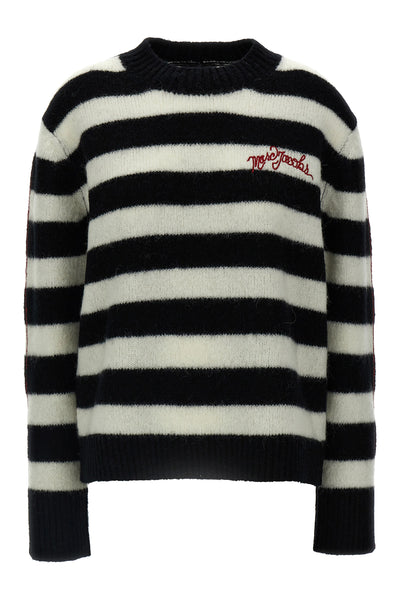 striped alpaca and wool blend sweater