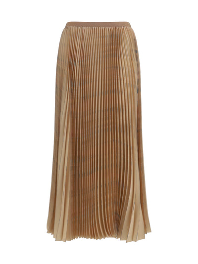 pleated midi skirt