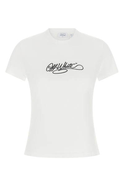 the off-white cotton t-shirt defines contemporary casual wear through precise co
