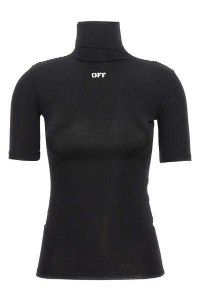 the off stamp off-white turtleneck t-shirt defines a new interpretation of ess
