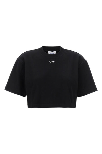 off-whites off stamp cropped t-shirt redefines casual dress codes through pre