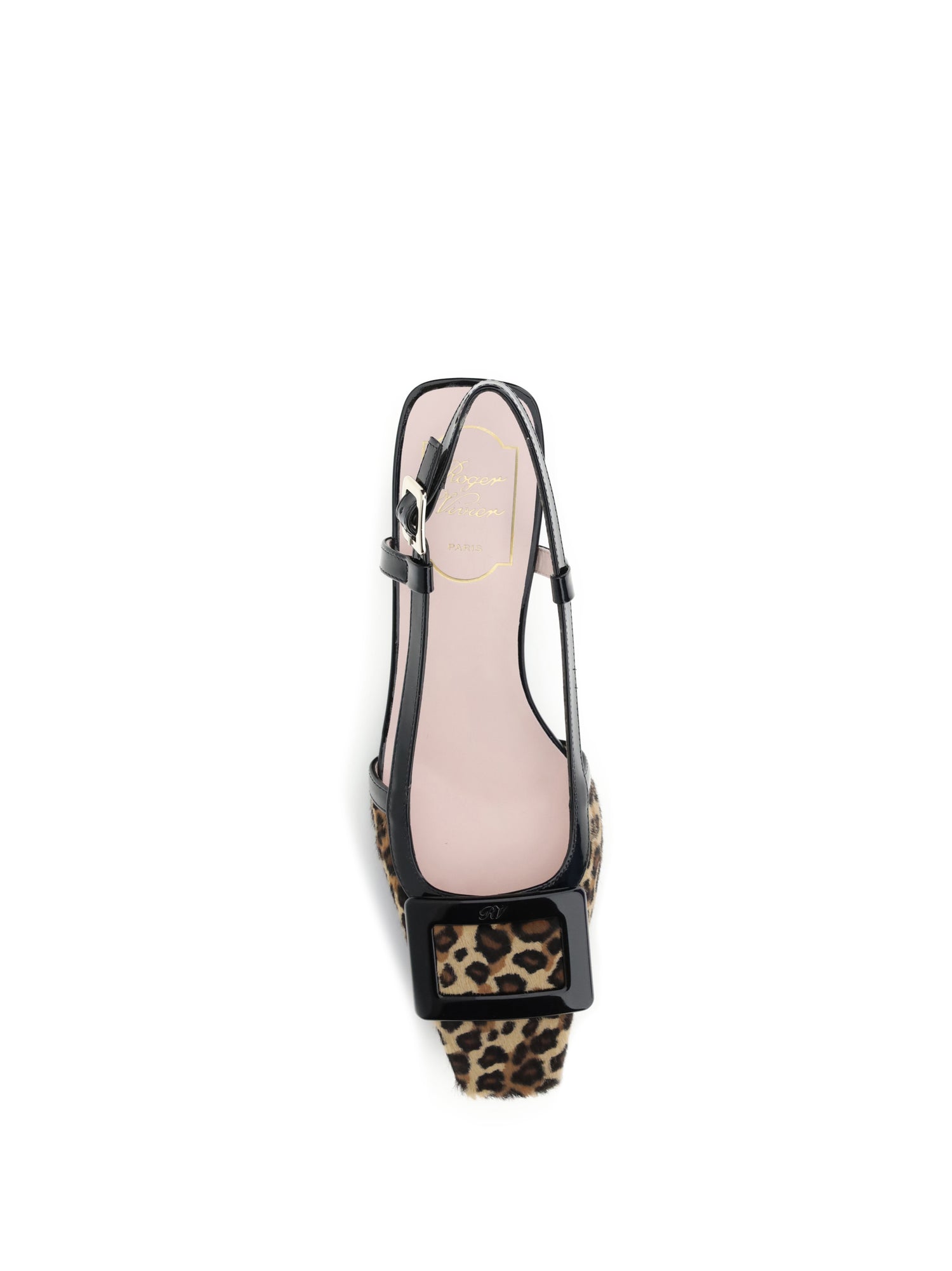 ROGER VIVIER 36 belle vivier leopard-print slingback pumps