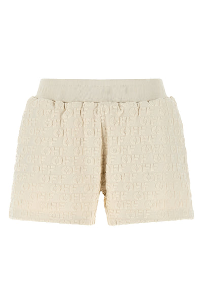 terry offs off-white ss terry off shorts made of pure cotton feature a distinct