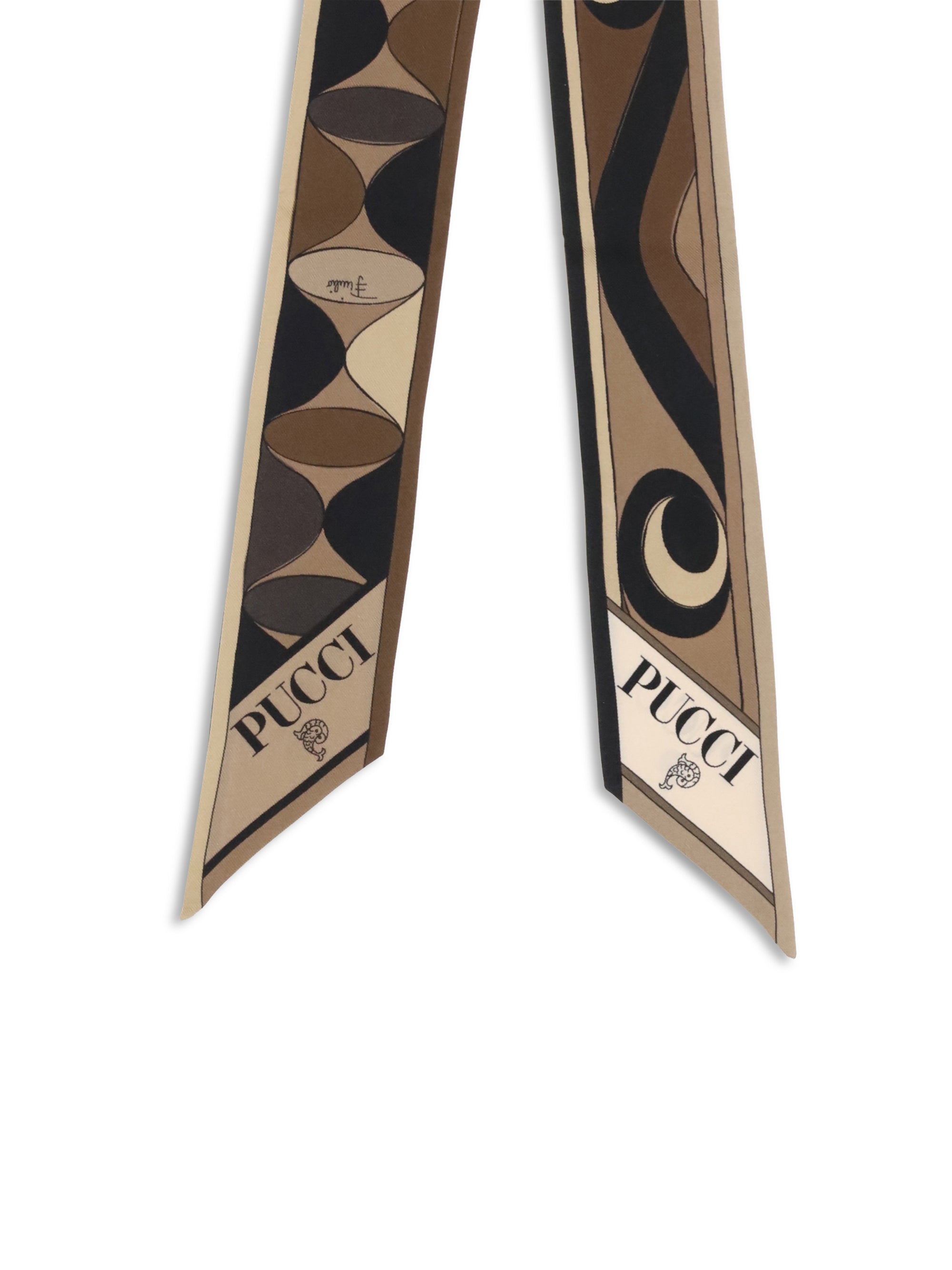 PUCCI OS manuba and moiré print silk scarf