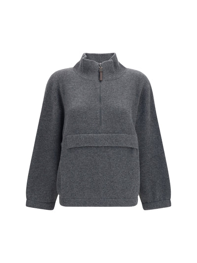 cashmere half-zip sweater