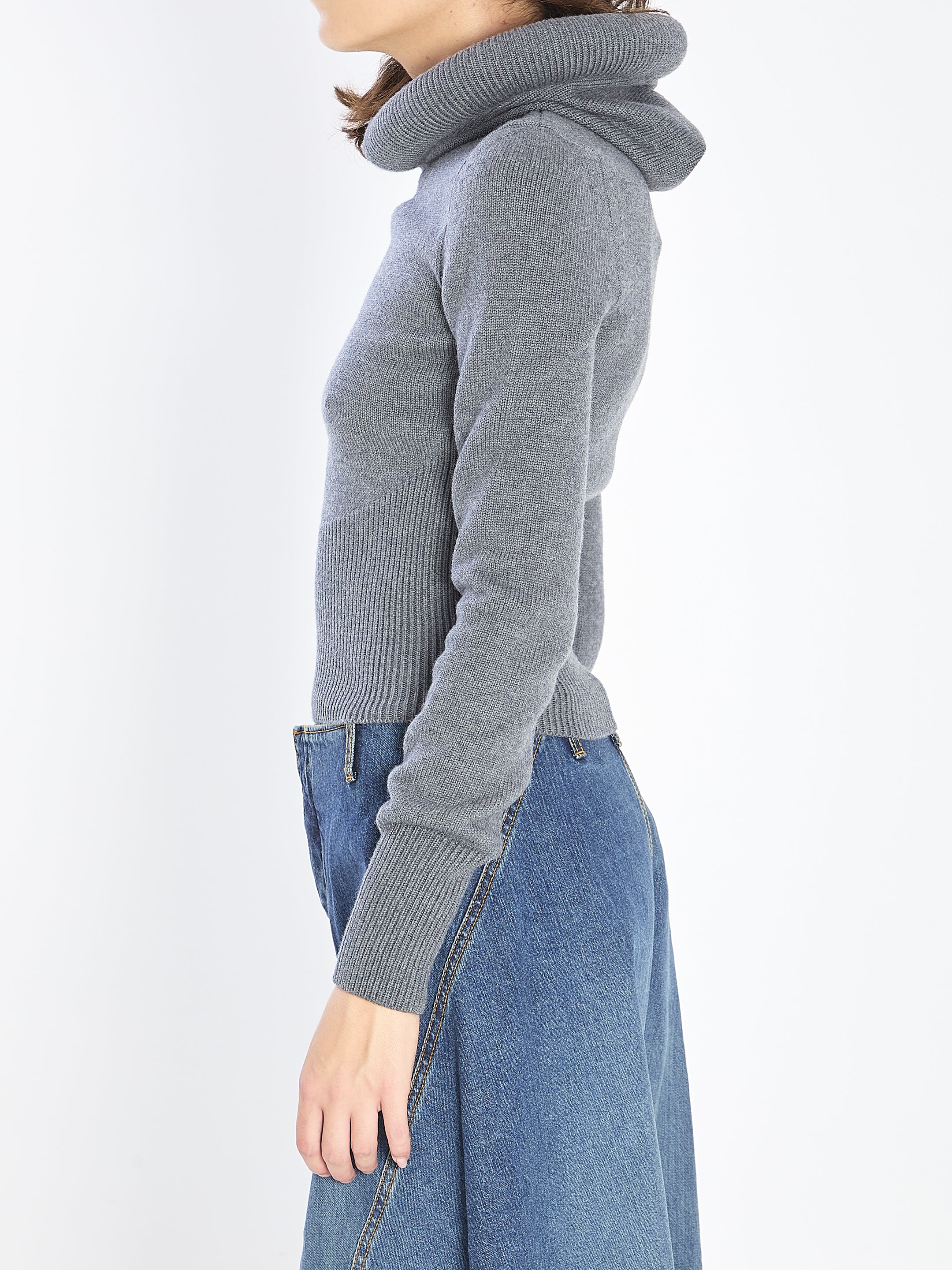 ALAIA 36 sculptural-hood pullover