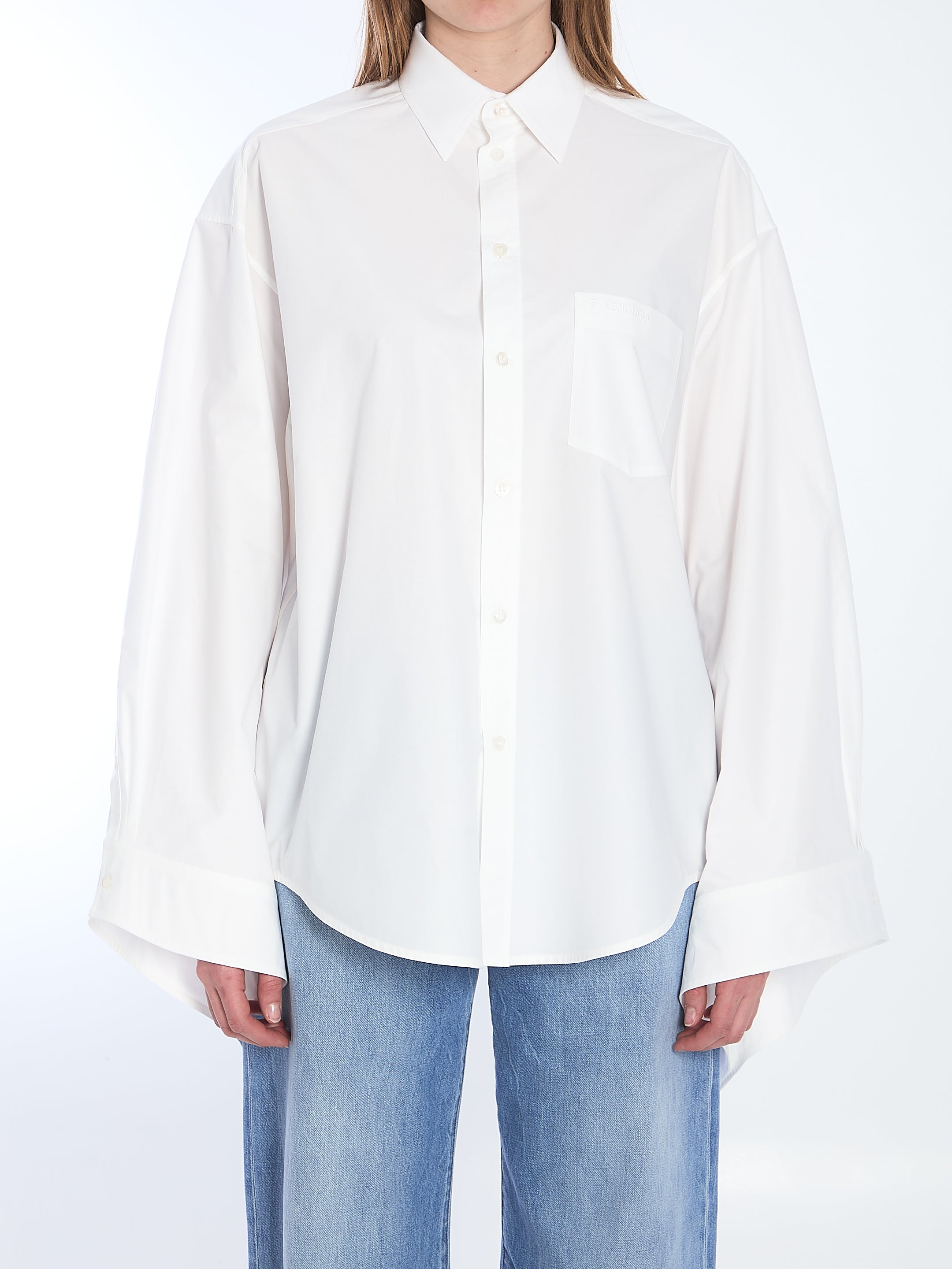 BALENCIAGA 01 tied cuffs blouse