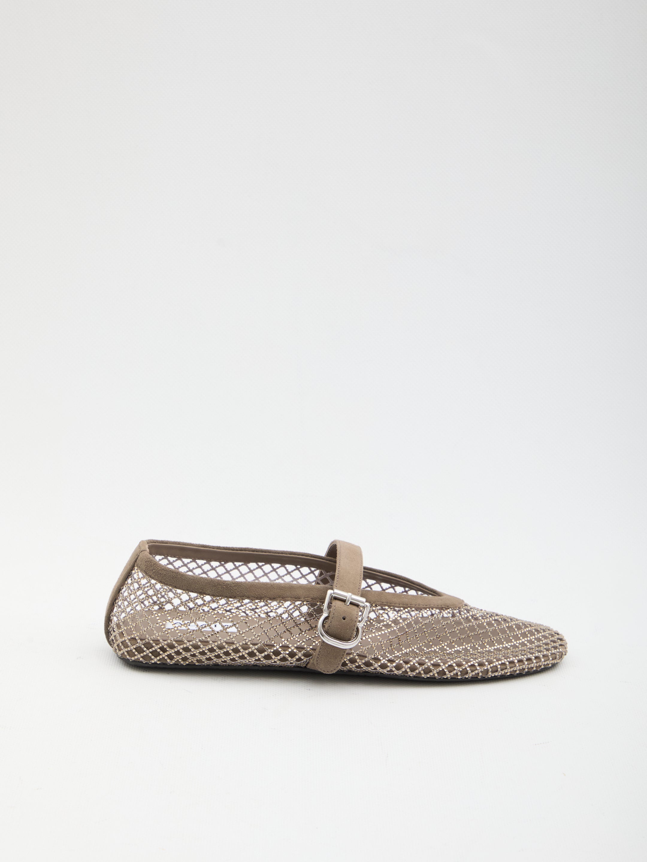 ALAIA 36 ballet flats in strass fishnet