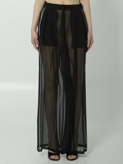 silk chiffon trousers