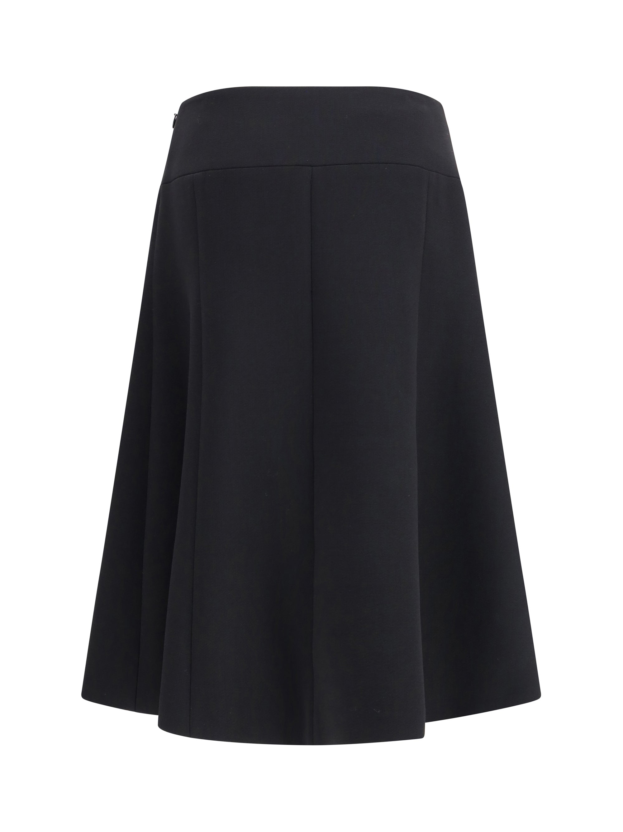 ALAIA 38 stretch wool slit skirt