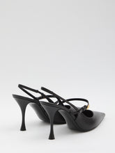 DOLCE&GABBANA 37 black leather slingback pumps