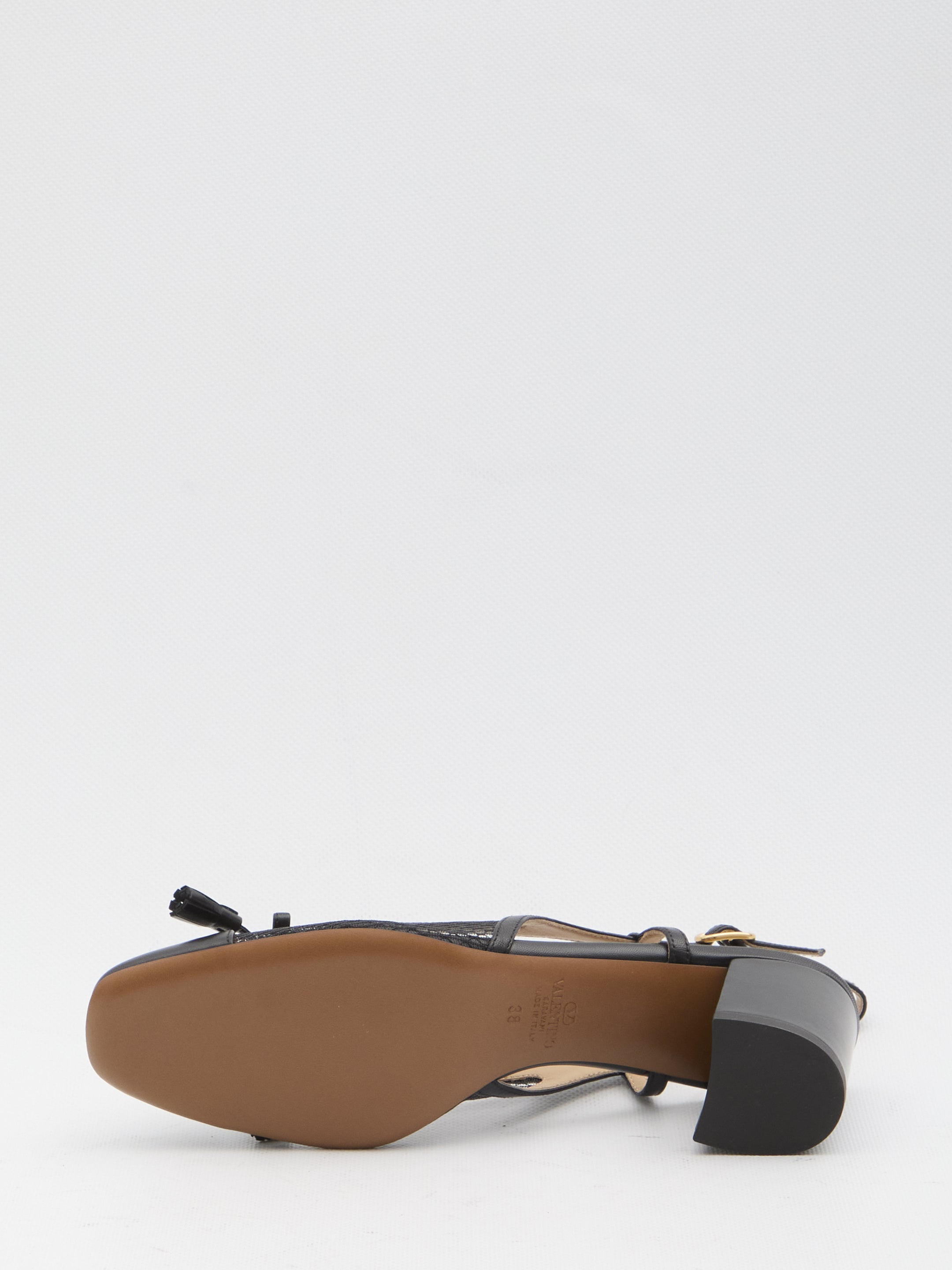 VALENTINO GARAVANI 36 black valet du roi slingback pumps