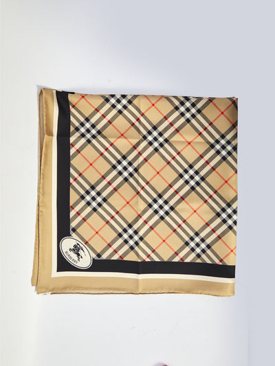 check silk scarf