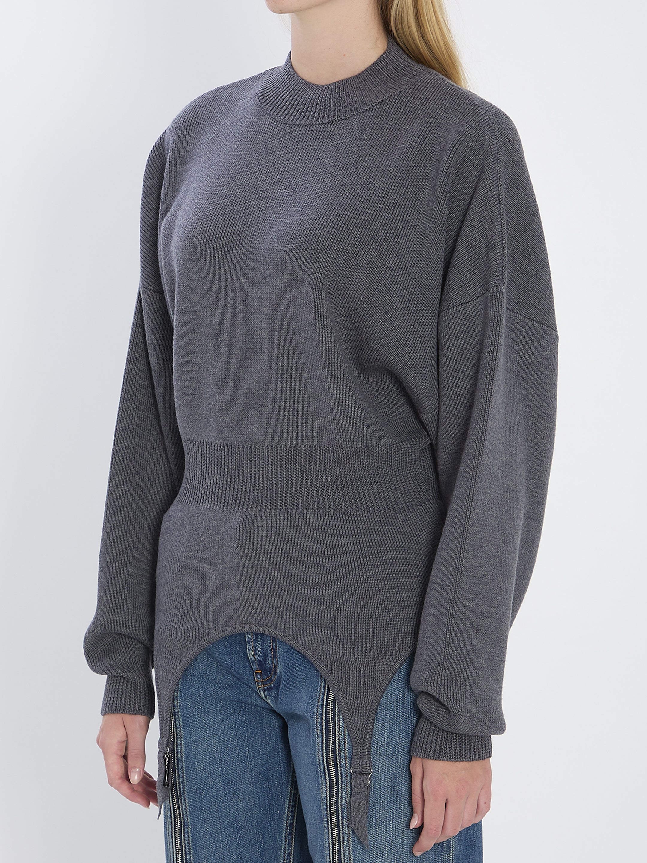 JEAN PAUL GAULTIER M pullover with lingerie garter