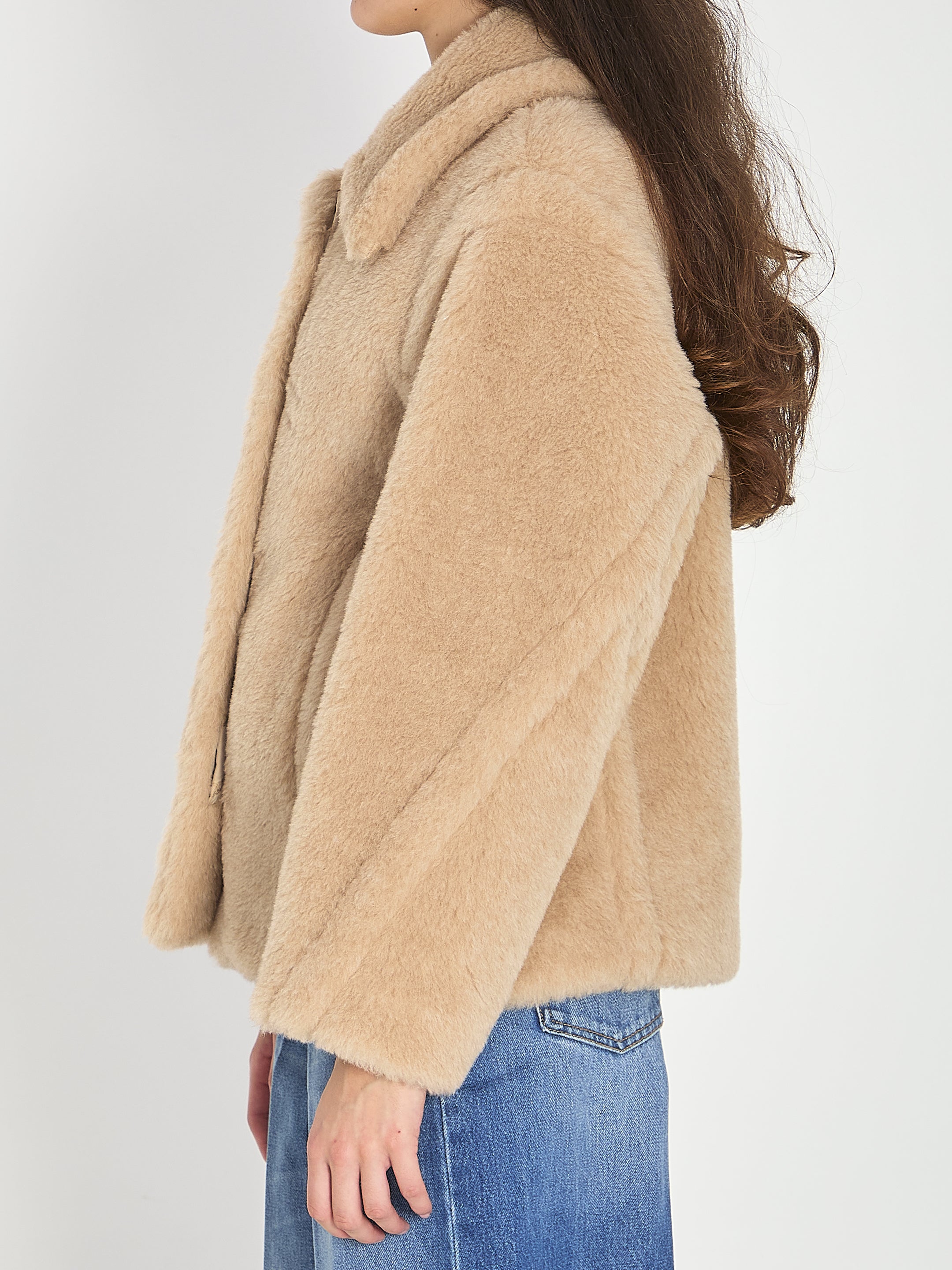MAX MARA 38 cropped teddy coat