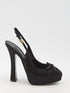 DOLCE&GABBANA 37 satin slingback platform shoes