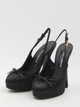 DOLCE&GABBANA 37 satin slingback platform shoes