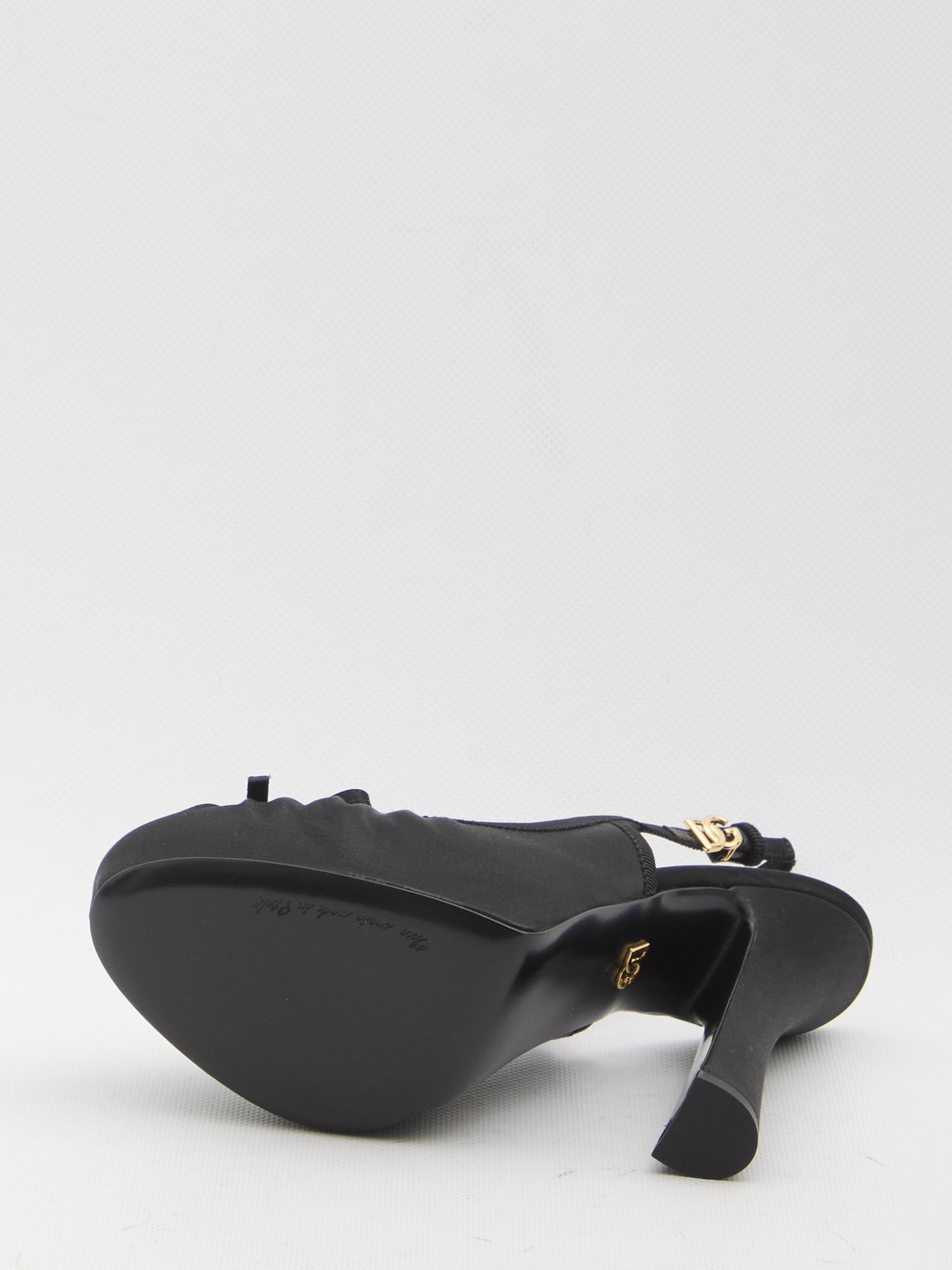 DOLCE&GABBANA 37 satin slingback platform shoes