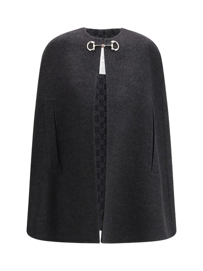 wool-blend cape