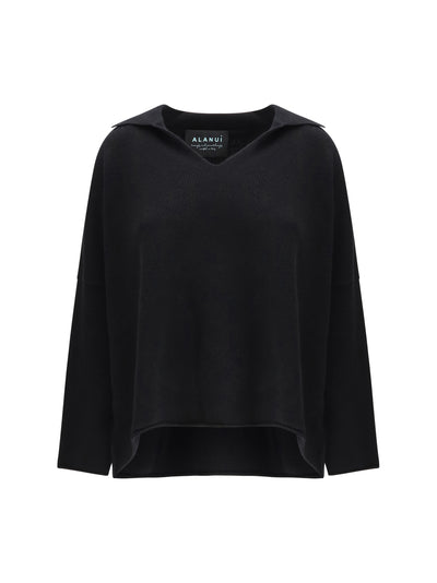 sweater with polo collar