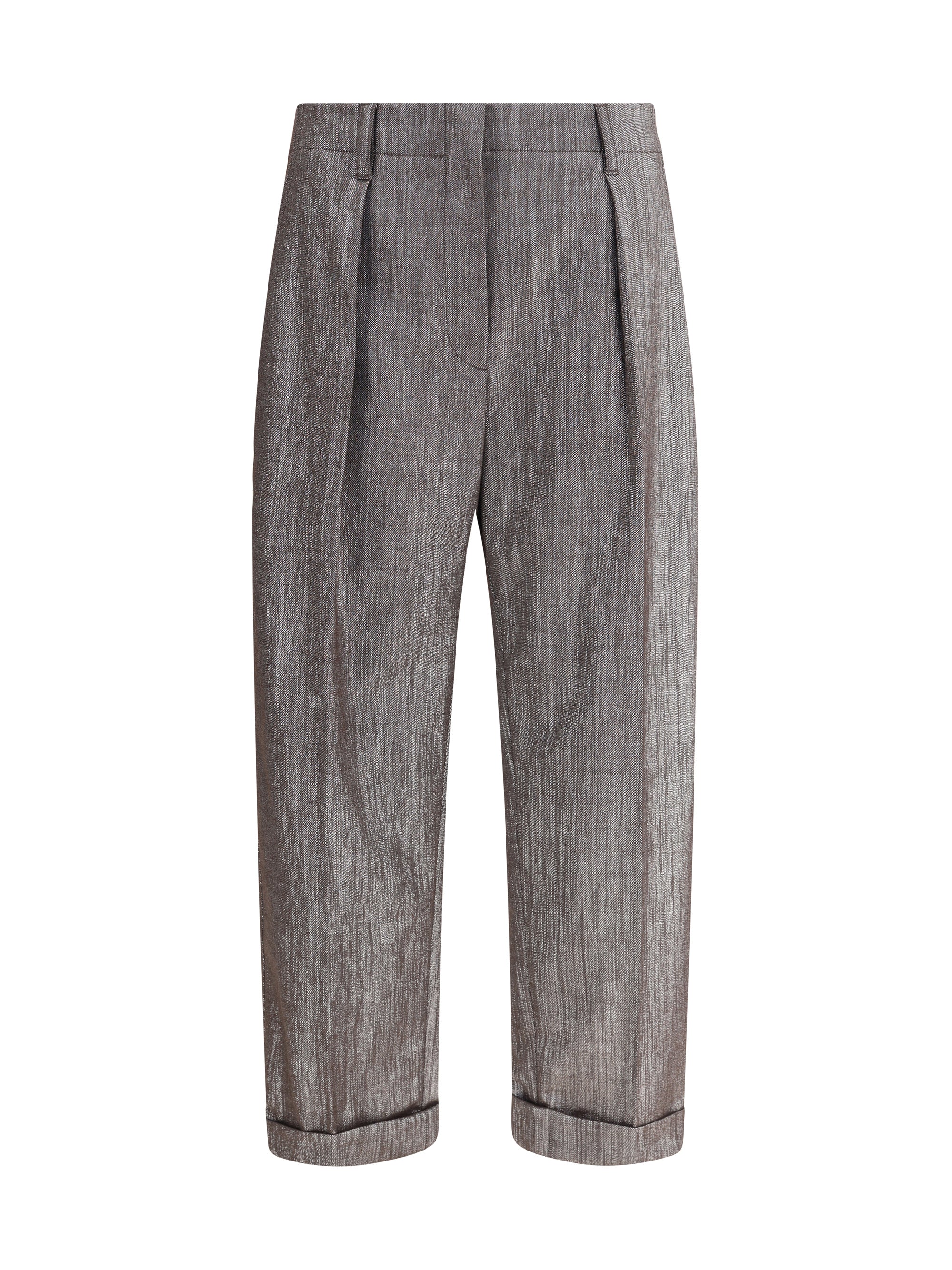 BRUNELLO CUCINELLI 40 lurex effect pants