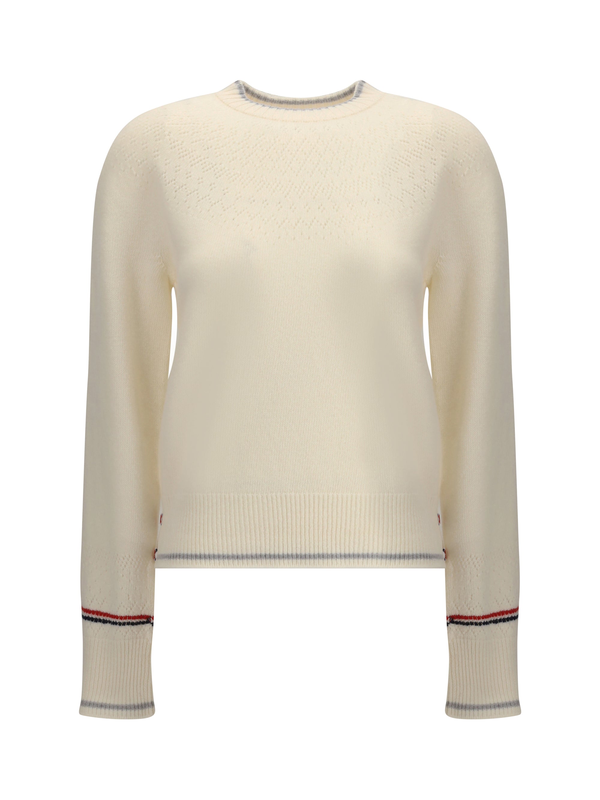 THOM BROWNE 38 pointelle wool sweater