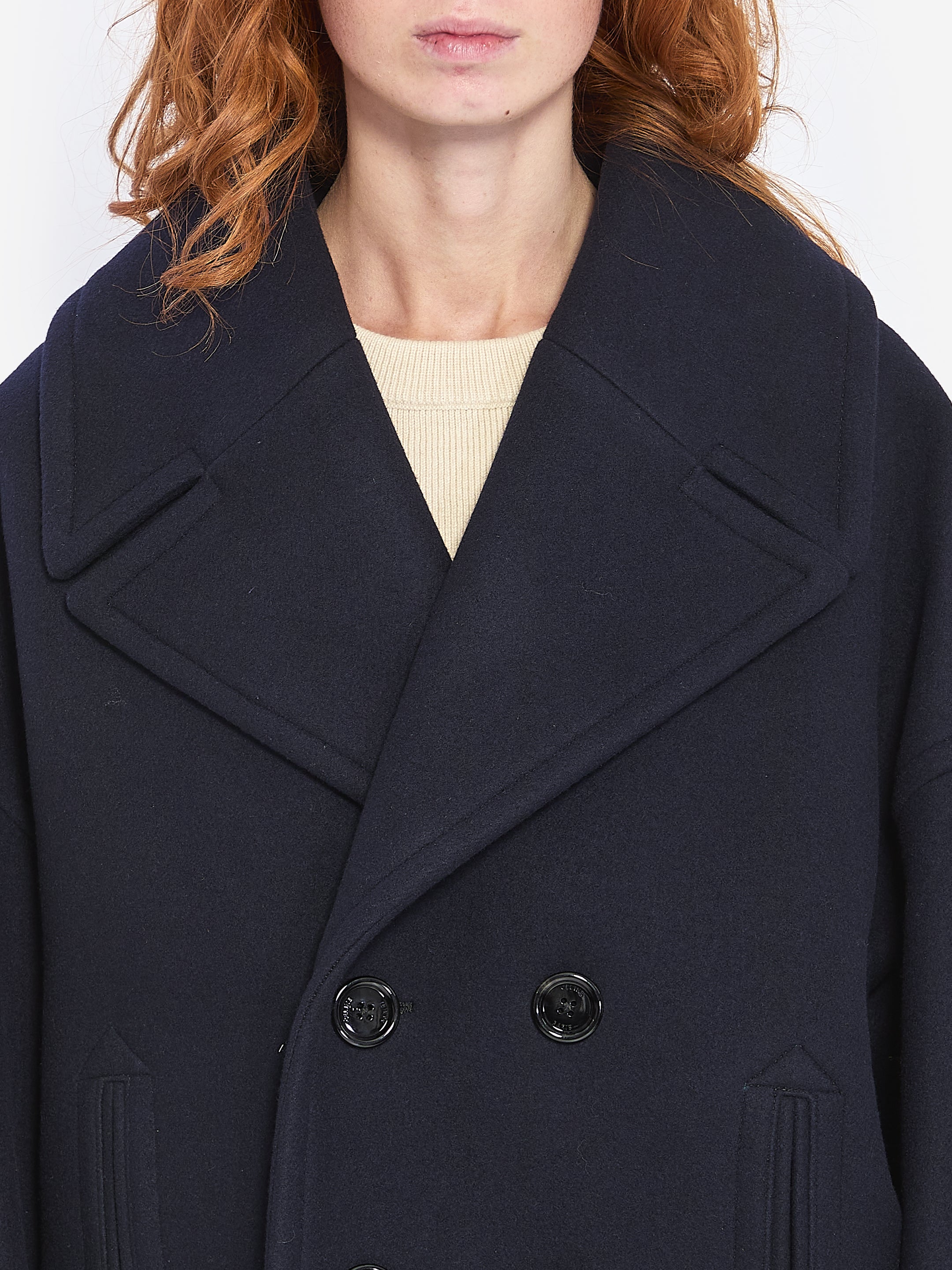 CELINE 38 long peacoat