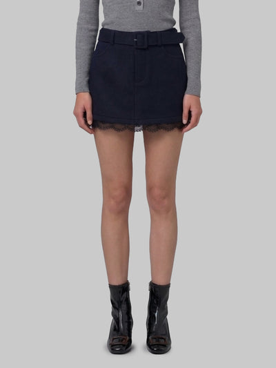 navy lace skort