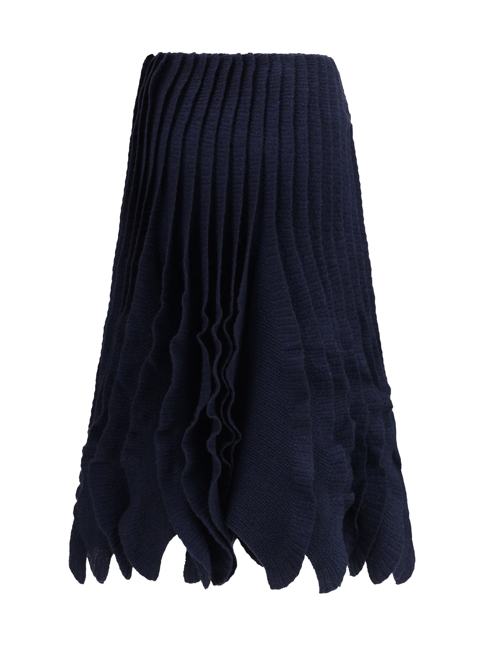 ALAIA 36 tweed knit ruffle skirt