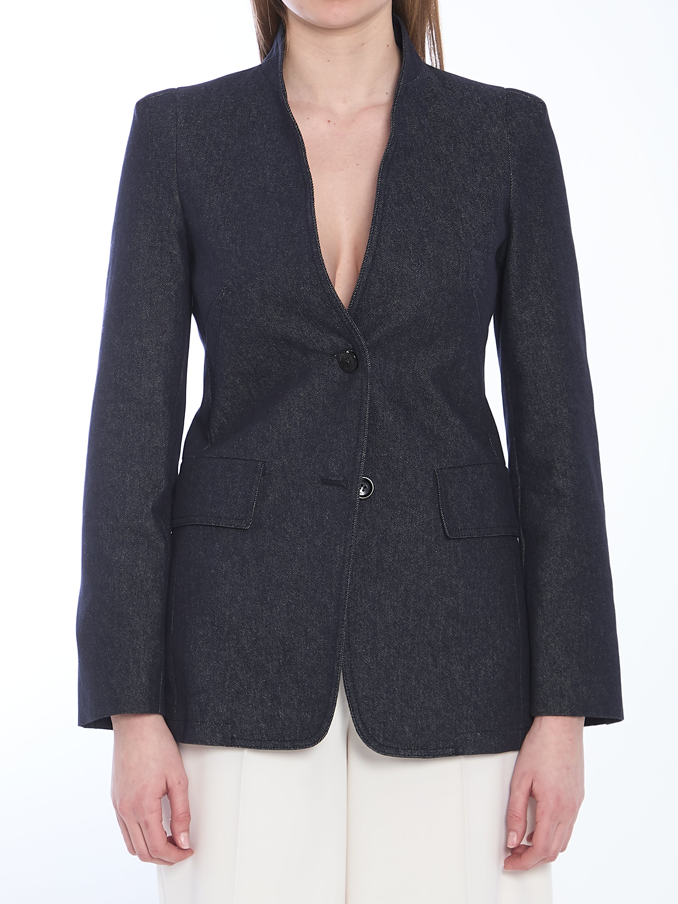 MAX MARA 44 slim-fit single-breasted blazer