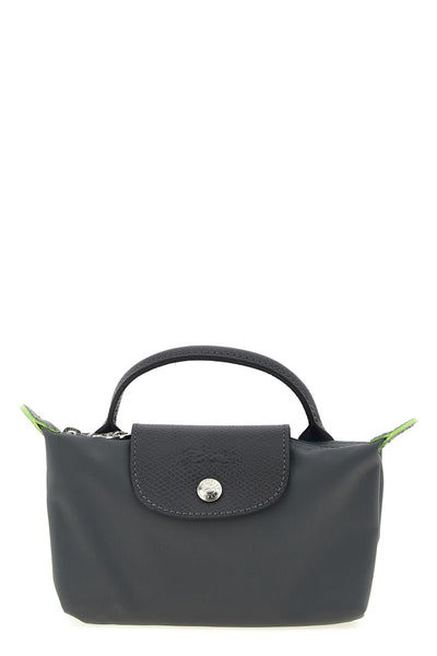 le pliage green clutch bag in foldable nylon canvas