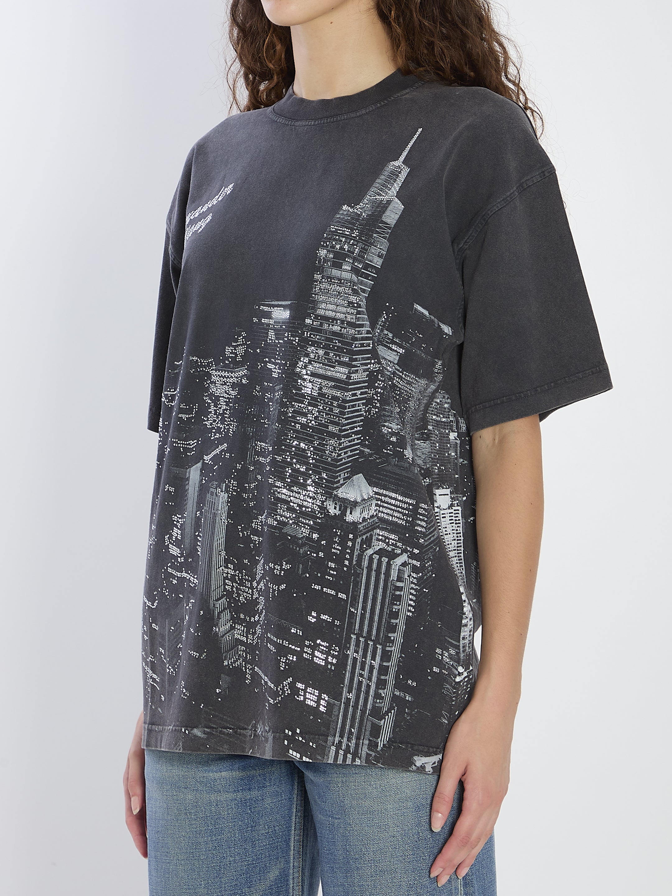 ALEXANDER WANG S t-shirt with rhinestones