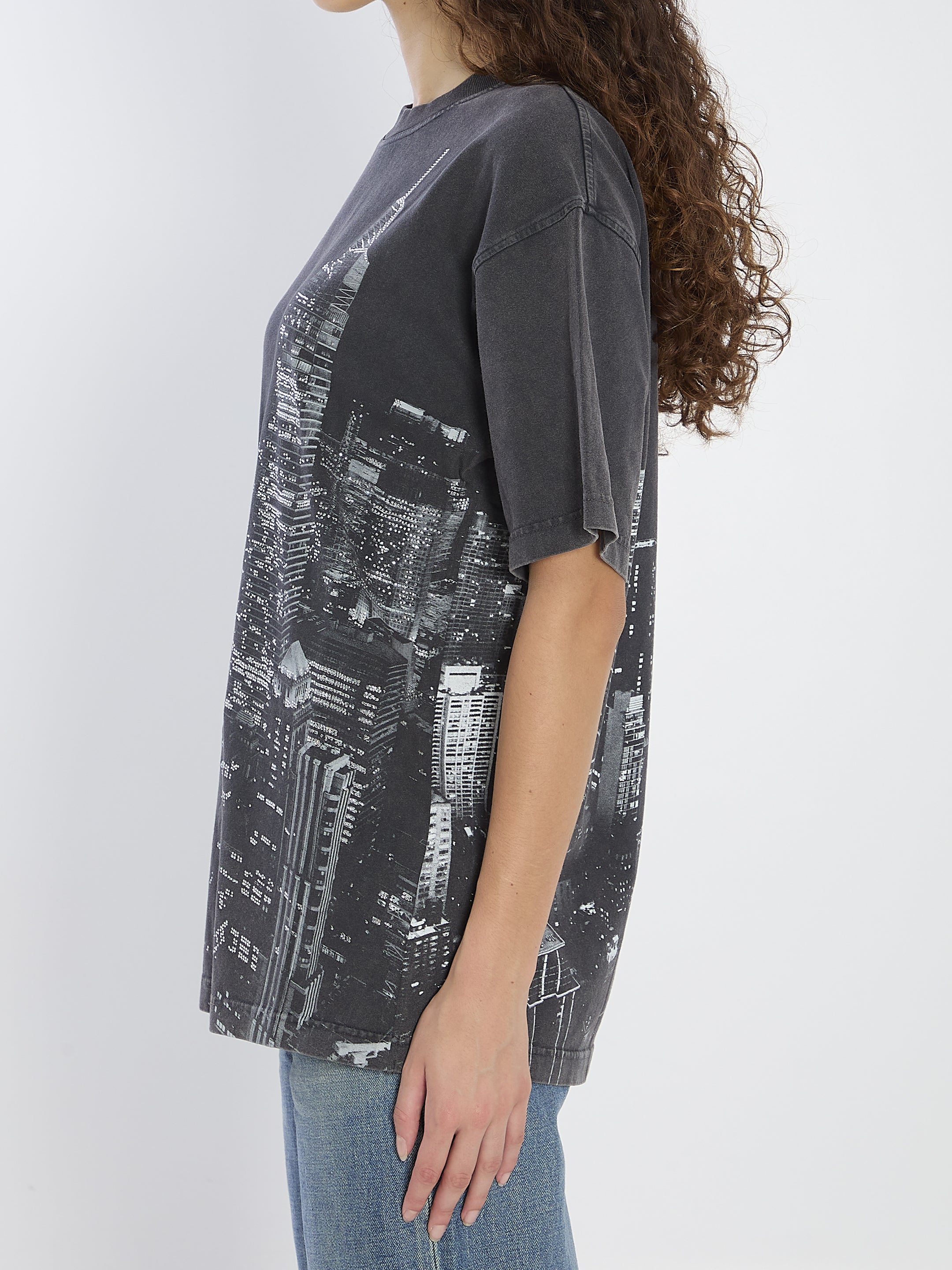 ALEXANDER WANG S t-shirt with rhinestones