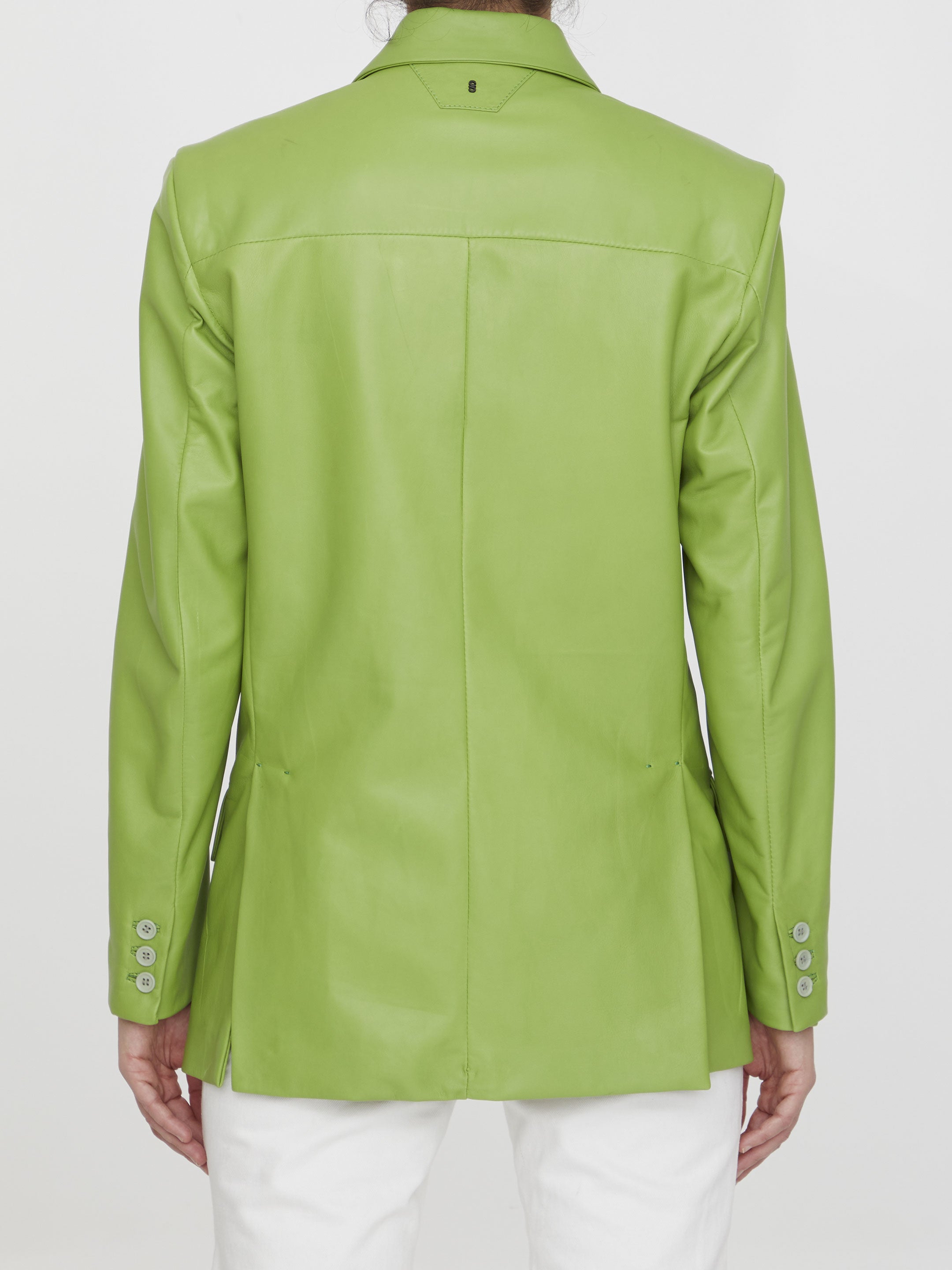 SALVATORE SANTORO 40 lime leather jacket