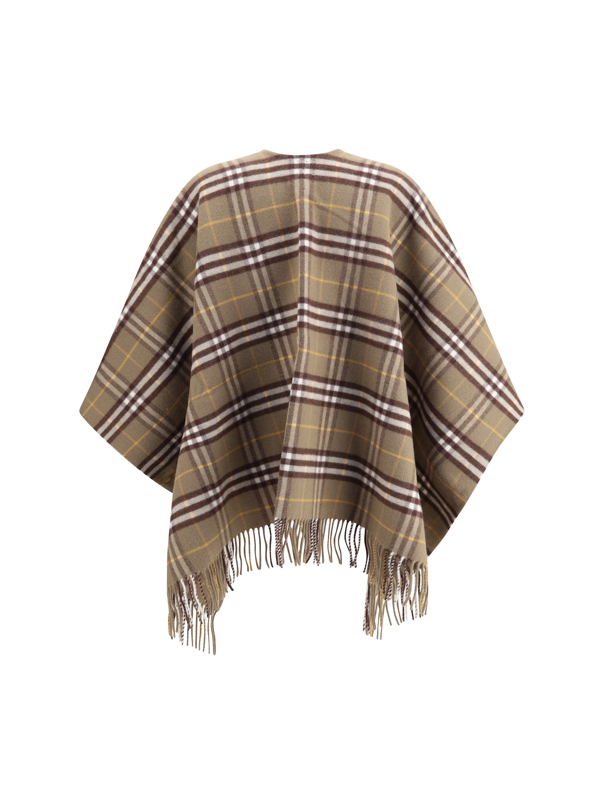 BURBERRY OS wool and cashmere check cape