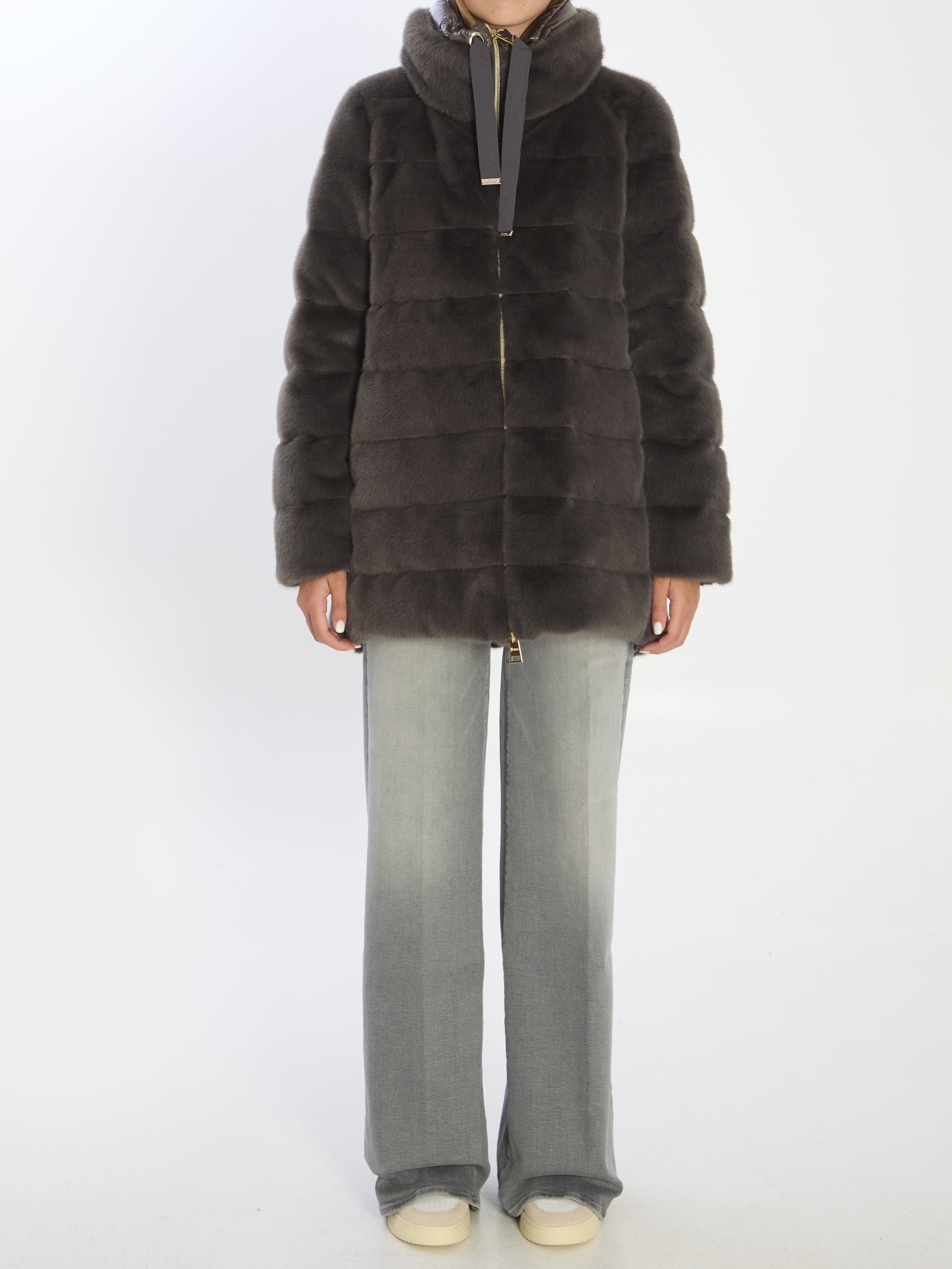 HERNO 42 faux fur down jacket