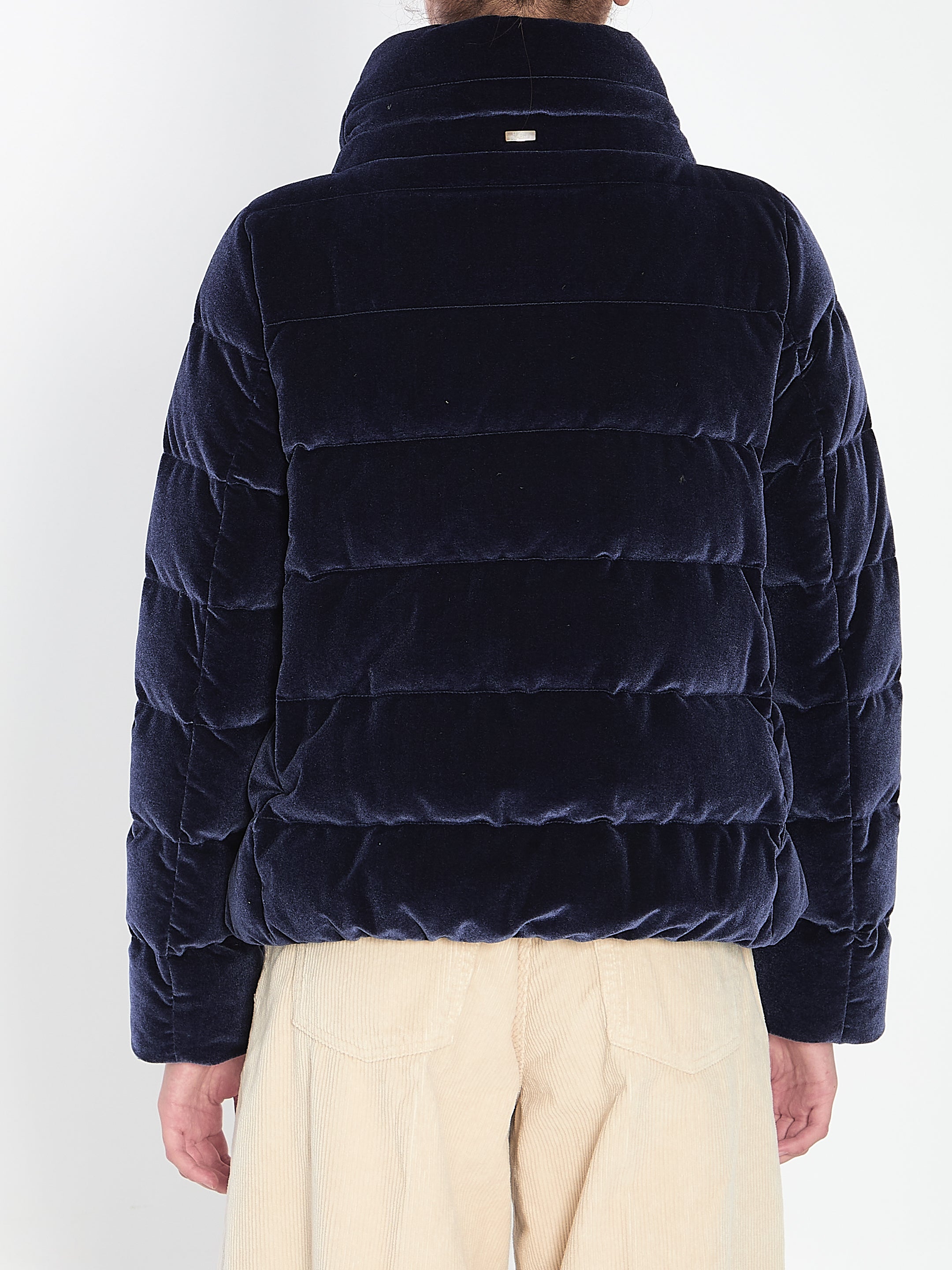 HERNO 40 velvet-effect jacket