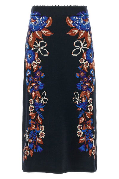 the farm rio bow garden knit midi skirt defines a new elegance through an essent