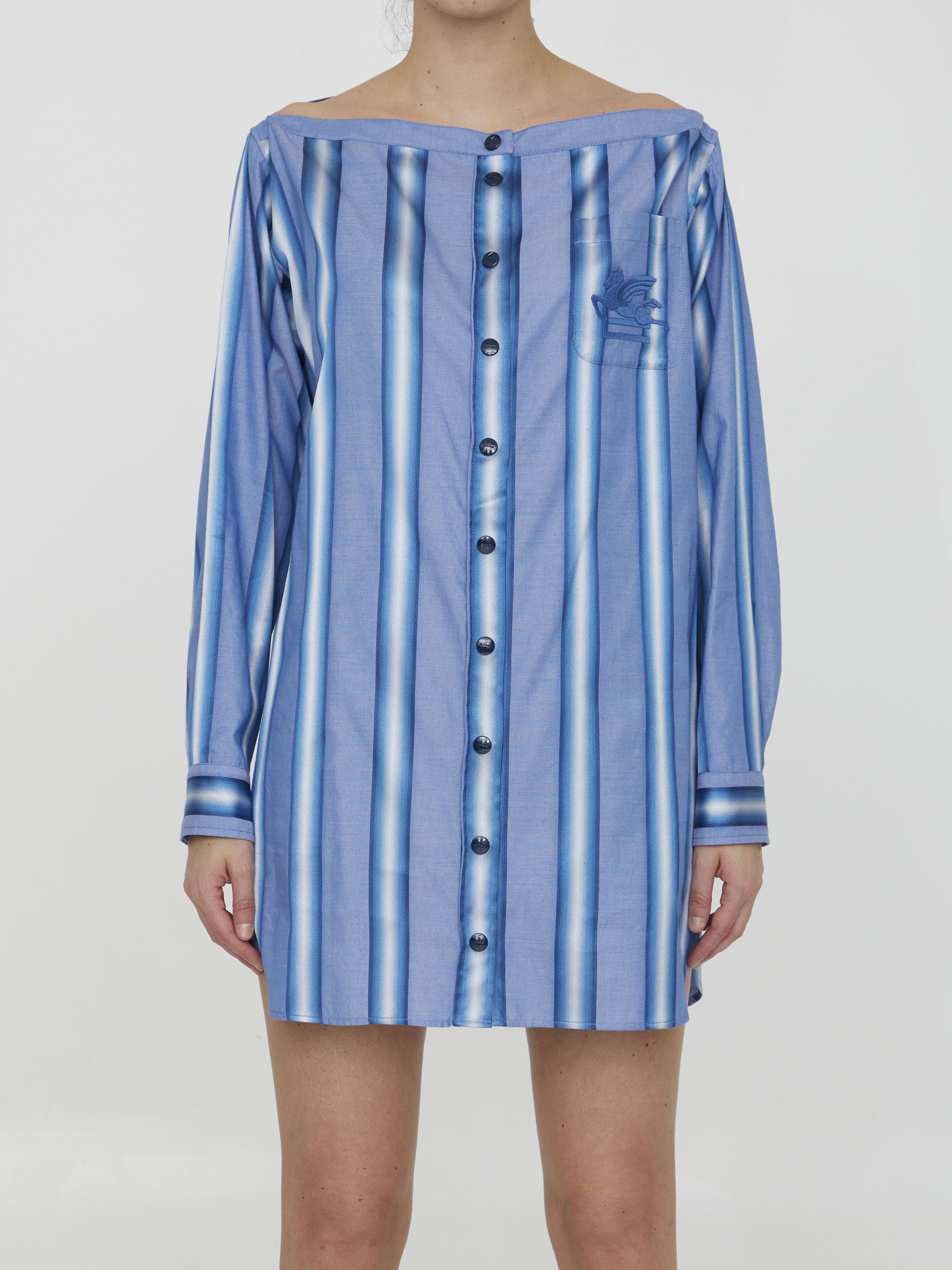 ETRO 38 striped shirt dress