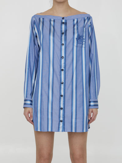 striped shirt dress