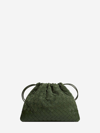 green tweed dustbag bag