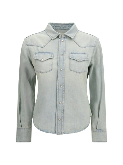 western shirt in lightweight denim